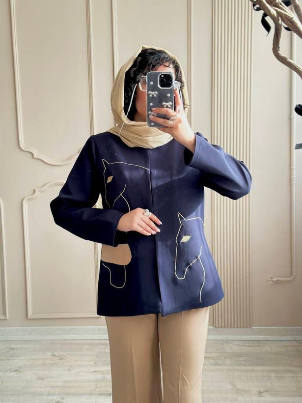 کت و شلوار گلدوزی الینا